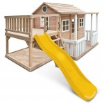 Finley Cubby House with 1.8m Slide - Yellow