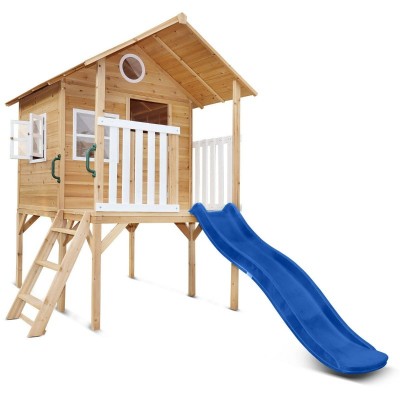 Lifespan Archie Elevated Cubby House with 1.8m Slide - Blue