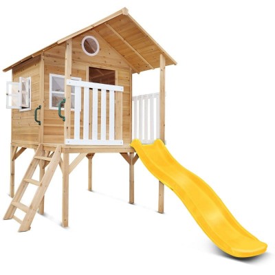 Lifespan Archie Elevated Cubby House with 1.8m Slide - Yellow