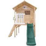Lifespan Archie Elevated Cubby House with 1.8m Slide - Green Lifespan Archie Elevated Cubby House with 1.8m Slide - Green