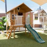 Lifespan Archie Elevated Cubby House with 1.8m Slide - Green Lifespan Archie Elevated Cubby House with 1.8m Slide - Green