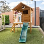 Lifespan Archie Elevated Cubby House with 1.8m Slide - Green Lifespan Archie Elevated Cubby House with 1.8m Slide - Green
