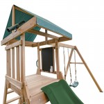 Lifespan Greenvale Swing Set & Play Centre with 1.8m Slide - Green