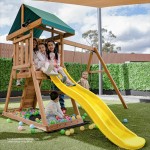 Lifespan Greenvale Swing Set & Play Centre with 1.8m Slide - Green