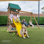 Lifespan Greenvale Swing Set & Play Centre with 1.8m Slide - Green