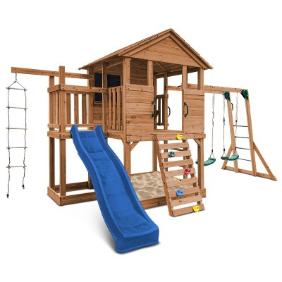 Lifespan Kingston Cubby House with 2.2m Slide - Blue