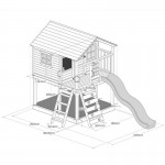 Lifespan Warrigal Cubby House with 2.2m Slide - Blue