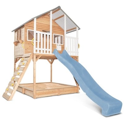 Lifespan Winchester Cubby House (Elevated 1.2m) with 2.2m Slide - Pastel Blue