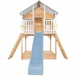Lifespan Winchester Cubby House (Elevated 1.45m) with 3.0m Slide - Pastel Blue