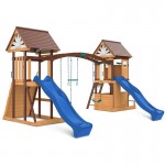 Lifespan Armadale Swing Set & Play Centre with Two 2.2m Slide - Blue