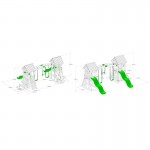 Lifespan Armadale Swing Set & Play Centre with Two 2.2m Slide - Green