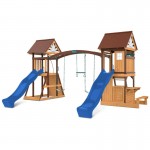 Lifespan Armadale Swing Set & Play Centre with Two 2.2m Slide - Blue