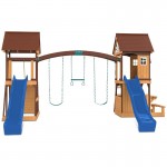 Lifespan Armadale Swing Set & Play Centre with Two 2.2m Slide - Blue