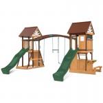 Lifespan Armadale Swing Set & Play Centre with Two 2.2m Slide - Green