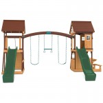 Lifespan Armadale Swing Set & Play Centre with Two 2.2m Slide - Green