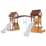 Lifespan Armadale Swing Set & Play Centre with Two 2.2m Slide - White