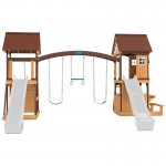 Lifespan Armadale Swing Set & Play Centre with Two 2.2m Slide - White