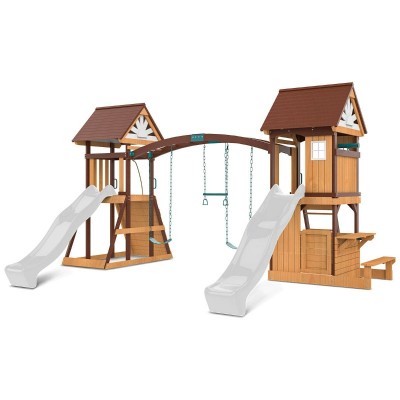 Lifespan Armadale Swing Set & Play Centre with Two 2.2m Slide - White