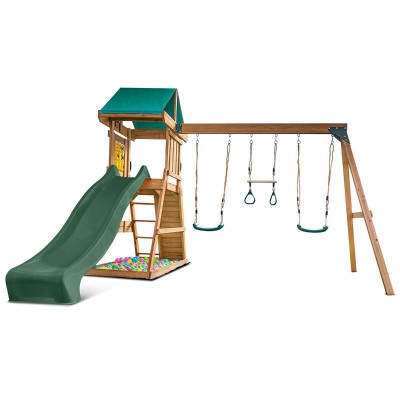 Lifespan Birmingham Swing Set & Play Centre with 2.2m Slide - Green