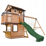 Lifespan Darlington Swing Set & Play Centre with 2.2m Slide - Green