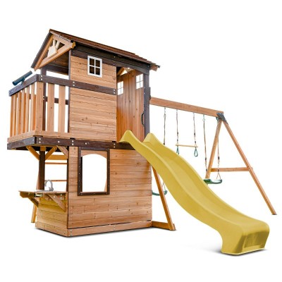 Lifespan Darlington Swing Set & Play Centre with 2.2m Slide - Yellow