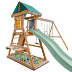 Lifespan Birmingham Swing Set & Play Centre with 2.2m Slide - Pastel Green
