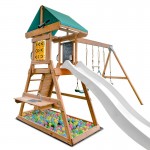 Lifespan Birmingham Swing Set & Play Centre with 2.2m Slide - White