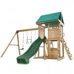Lifespan Carindale Swing Set & Play Centre with 2.2m Slide - Green