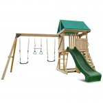 Lifespan Carindale Swing Set & Play Centre with 2.2m Slide - Green