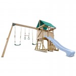 Lifespan Carindale Swing Set & Play Centre with 2.2m Slide - Pastel Blue Lifespan Carindale Swing Set & Play Centre with 2.2m Slide - Pastel Blue