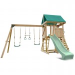 Lifespan Carindale Swing Set & Play Centre with 2.2m Slide - Pastel Green Lifespan Carindale Swing Set & Play Centre with 2.2m Slide - Pastel Green