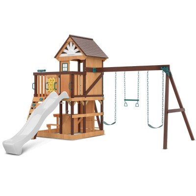 Lifespan Coventry Swing Set & Playground with 2.2m Slide - White
