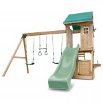 Lifespan Montrose Swing Set & Play Centre with 2.2m Slide - Pastel Green Lifespan Montrose Swing Set & Play Centre with 2.2m Slide - Pastel Green