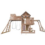 Lifespan Kensington Swing Set, Monkey Bars & Playground with 2.2m Slide - Pastel Pink Lifespan Kensington Swing Set, Monkey Bars & Playground with 2.2m Slide - Pastel Pink