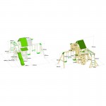 Lifespan Walton Swing Set, Monkey Bars & Playground with 2.2m Slide - Pastel Pink