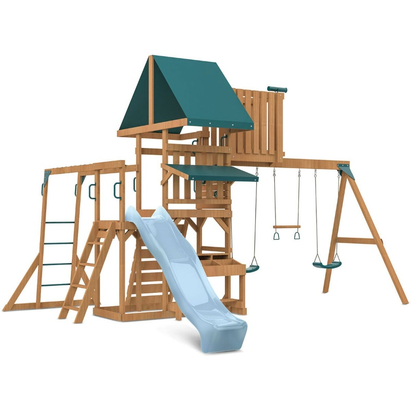Lifespan Walton Swing Set, Monkey Bars & Playground with 2.2m Slide - Pastel Blue Lifespan Walton Swing Set, Monkey Bars & Playground with 2.2m Slide - Pastel Blue