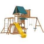 Lifespan Walton Swing Set, Monkey Bars & Playground with 2.2m Slide - Yellow