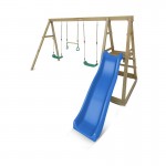 Lifespan Winston Swing Set with Climb & 1.8m Slide - Blue Lifespan Winston Swing Set with Climb & 1.8m Slide - Blue