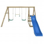 Lifespan Winston Swing Set with Climb & 1.8m Slide - Blue Lifespan Winston Swing Set with Climb & 1.8m Slide - Blue