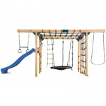 Lifespan Orangutan Monkey Bars Jungle Gym Climbing Frame with 2.2m Slide - Blue Lifespan Orangutan Monkey Bars Jungle Gym Climbing Frame with 2.2m Slide - Blue