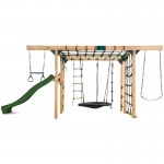 Lifespan Orangutan Monkey Bars Jungle Gym Climbing Frame with 2.2m Slide - Green