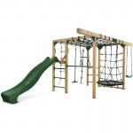 Lifespan Orangutan Monkey Bars Jungle Gym Climbing Frame with 2.2m Slide - Green