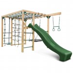 Lifespan Orangutan Monkey Bars Jungle Gym Climbing Frame with 2.2m Slide - Green