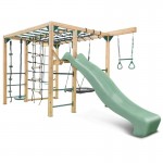 Lifespan Orangutan Monkey Bars Jungle Gym Climbing Frame with 2.2m Slide - Pastel Green Lifespan Orangutan Monkey Bars Jungle Gym Climbing Frame with 2.2m Slide - Pastel Green