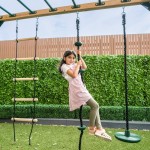 Lifespan Orangutan Monkey Bars Jungle Gym Climbing Frame with 2.2m Slide - Yellow
