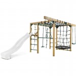 Lifespan Orangutan Monkey Bars Jungle Gym Climbing Frame with 2.2m Slide - White