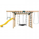 Lifespan Orangutan Monkey Bars Jungle Gym Climbing Frame with 2.2m Slide - Yellow