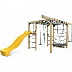 Lifespan Orangutan Monkey Bars Jungle Gym Climbing Frame with 2.2m Slide - Yellow