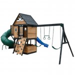 Lifespan Claremont Swing Set & Playground with 2.2m Slide - Blue Lifespan Claremont Swing Set & Playground with 2.2m Slide - Blue