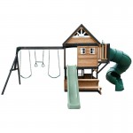 Lifespan Claremont Swing Set & Playground with 2.2m Slide - Pastel Green Lifespan Claremont Swing Set & Playground with 2.2m Slide - Pastel Green